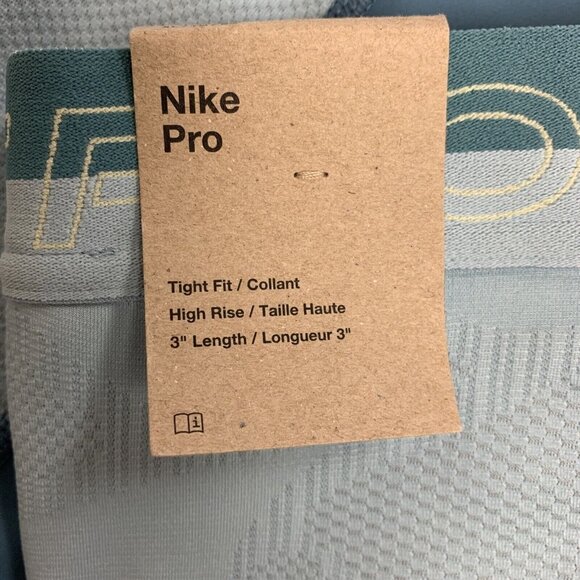 Women’s Nike Pro High-Waisted 3" Training Shorts with Pockets XL DX0059 440 - Picture 2 of 11